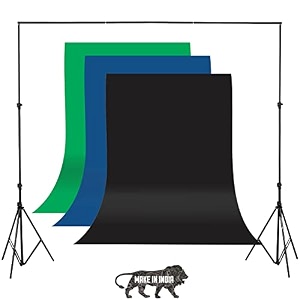 blackgreen and blue screen backdrop with stand 8ft x 12ft wide green screen backdrop with 85 ft x 12 ft wide photo backdrop stand photo backdrop stand kit include carry bag