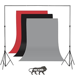 blackgrey and red screen backdrop with stand 8ft x 12ft wide green screen backdrop with 85 ft x 12 ft wide photo backdrop stand photo backdrop stand kit include carry bag