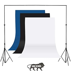 blackwhite and blue screen backdrop with stand 8ft x 12ft wide green screen backdrop with 85 ft x 12 ft wide photo backdrop stand photo backdrop stand kit include carry bag