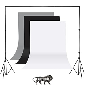 blackwhite and grey screen backdrop with stand 8ft x 12ft wide green screen backdrop with 85 ft x 12 ft wide photo backdrop stand photo backdrop stand kit include carry bag