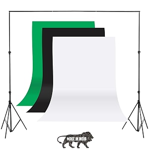 greenblack and white screen backdrop with stand 8ft x 12ft wide green screen backdrop with 85 ft x 12 ft wide photo backdrop stand photo backdrop stand kit include carry bag