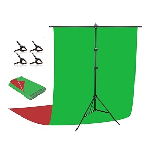 t-shape green red backdrop background kit with 4 pcs backdrop clip spring clamp