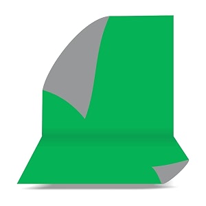 thick exact non-transparent 2-in-1 photography backdrop background chromakey 2 colors in single backdrop 8ft x 14ft greengrey
