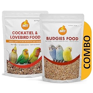 boltz combo of budgies food 12 kg and cockatiel amp lovebird 12 kg multicolour budcock all life stages granule