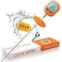 BOMATA Digital Candy Thermometer with Pot Clip, 10" Probe, IPX6 Waterproof