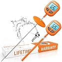 BOMATA Digital Meat & Candy Thermometer 2 Pack, Include 10" & 5" Probes