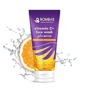 bombae vitamin c facewash  glowing skin for all skin types  with kakadum plum and niacinamide  reduces acne  100g