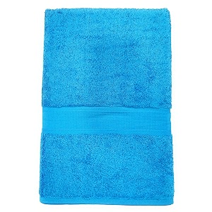bombay dyeing santino premium large bath towel - 100 cotton 550 gsm aqua blue 75x150 cm