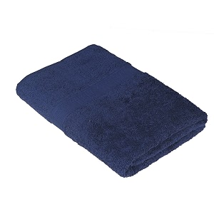 bombay dyeing santino 550 gsm cotton bath towel - large navy