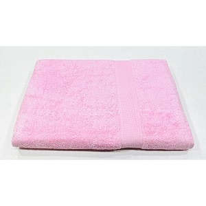 bombay dyeing santino premium large bath towel - 100 cotton 550 gsm baby pink 75x150 cm