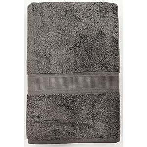 bombay dyeing santino premium plain cotton bath towel large grey