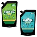 Bombay Greens Organic Neem Oil For Plant &amp; Seaweed Liquid Booster for Plants Home Garden – Combo Pack