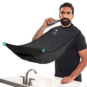 bombay shaving co beard bib  beard trimmings catcher and grooming apron  black
