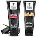 Bombay Shaving Company Activated Charcoal Peel Off Mask with 5X Detoxifying Power fights pollution & Bombay Shaving Company Charcoal Face Scrub with Black Sand Exfoliates skins & Removes Black Heads
