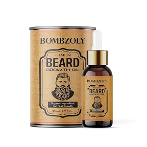 bombzoly beard growth oil for men  30ml fast beard growth thicker amp fuller beard nourishes amp strengthens patchy beard chemical-free beard oil 200 g
