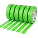 BOMEI PACK Painters Tape - Painting Tape for Car Paint Green - 1 inch x 60 Yards Paint Tape for Walls Painting, Automotive, Labeling, DIY Crafting, Decoration and School Projects, 6 Pack