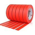 BOMEI PACK Red Painters Tape 1 Inch Bulk - Paint Tape 6 Rolls x 1 Inch x 60 Yards - Painter's Tape Red Masking Tape for Walls Painting, DIY Crafting, Decoration, and School Project, Total 360 Yards