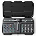 Bomivoi 24 in 1 Magnetic Screwdriver Set, DIY Ratchet Screwdriver Set, Multi Bit Magnetic Drive Set with Detachable Ratchet Handle, Portable Precision Repair Tool Kit for Furniture Computer Bicycle