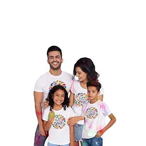 Bon Organik Happy Holi Family Holi Tshirt