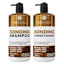 Bonding Shampoo and Conditioner Set - Sulfate Free and Paraben Free - Hydrating Protein Bond Repair Treatment for Dry Damaged Hair - Deep Moisturizing Salon Formula with Pump - 16 Fl Oz (Set of 2)