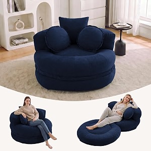Boneless Convertible Round Floor Sofa Chair with