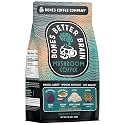 Bones Coffee Company Better Brain Mushroom Coffee - Medium Roast Low Acid Arabica Beans - Ground Coffee - Reishi, Chaga, Lion's Mane, Cordyceps Mushroom Blend - 10 Oz