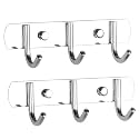 Boniry 1 Pcs Stainless Steel Kitchen Utensil Holder Rack | Self Adhesive Wall Mount Hook Rail for Towels, Keys, Clothes &amp; Bags | Waterproof Heavy Duty Organizer – Silver