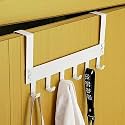 Boniry Over the Door Hanger with 6 Hooks | Heavy Duty Door Hook Organizer | No-Drill Metal Hanging Rack for Clothes, Towels, Bags &amp; Accessories