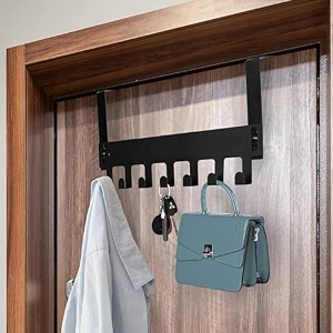 boniry 2 pcs over the door hanger 7 hook design versatile door hook hanger ideal for organizing clothes - perfect door hangers for clothes and accessories heavy duty carbon metal home