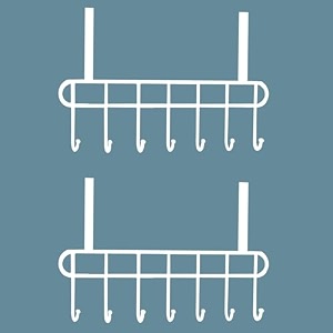 boniry 2 pcs over the door hook hanger adhesive hooks heavy duty wall hooks waterproof stainless steel hooks for hanging coat hattowel robe hook rack wall mount- bathroom and bedroom white