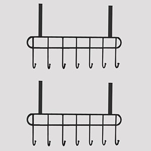 boniry 2 pcs over the door hook hanger adhesive hooks heavy duty wall hooks waterproof stainless steel hooks for hanging coat hattowel robe hook rack wall mount- bathroom and bedroom black