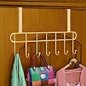 Boniry 2 Pcs Over The Door Hook Hanger Adhesive Hooks Heavy Duty Wall Hooks Waterproof Stainless Steel Hooks for Hanging Coat, Hat,Towel Robe Hook Rack Wall Mount- Bathroom and Bedroom Gold