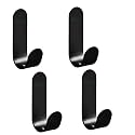 Boniry 4 Pack Wall Adhesive Hooks, Waterproof Stainless Steel Wall Hook,Best Use Kitchen and Bathroom, self Adhesive Hooks Heavy Duty for Towel and Kitchen Accessories Item (L Hook)