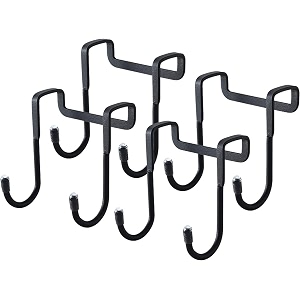 boniry 4 pcs stainless steel over-the-door hooks - heavy duty s-shaped hangers for clothes and cabinet organization - no drilling needed