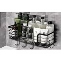 Boniry Adhesive Shower Organizer with 3 HooksNo