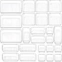 Boniry Drawer Storage Organizer 25 PCS | Drawer Organizer Trays Set Clear Plastic Storage Bins Bathroom Tray Dividers Acrylic Organizer | Dressing Table Organizer