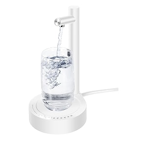 boniry water dispenser usb charging water dispenser pump automatic drinking water jug dispenser for universal 2-5 gallon office camping kitchen big water dispenser white