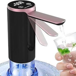 boniry water dispenser usb charging water dispenser pump automatic drinking water jug dispenser for universal 2-5 gallon office camping kitchen big water dispenser white