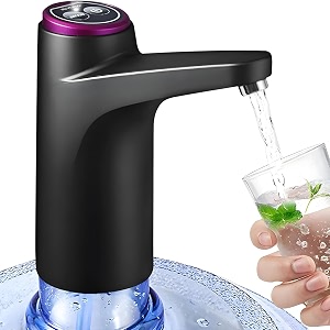 boniry water dispenser usb charging water dispenser pump automatic drinking water jug dispenser for universal 2-5 gallon office camping kitchenelectric water pump black 6 gallons