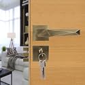 BonKaso 1300 Premium Zinc Heavy Duty Safe and Secure Mortise Main Door Lock Set with Door Handle and 3 Keys for Home, Office & Hotel - (Antique Brass) Set of 1 with 70MM Lock Cylinder
