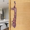 BonKaso 325 Aluminum Premium Peacock Shape Push Pull Door Handle for Glass & Wooden Door - Antique Copper, Matt Finish (Set of 1, 12 Inch), Pull Handle