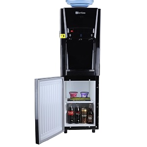 bonkaso blueprint hot amp cold water dispenser 21c top loading with refrigerator black 20 l