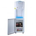 BonKaso Blueprint Hot &amp; Cold Water Dispenser 21C Top Loading with Refrigerator - White/Blue, 20 l