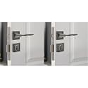BonKaso F023393 Premium Zinc Heavy Duty Safe and Secure Mortise Main Door Lock Set with Door Handle and 3 Keys for Home, Office &amp; Hotel - (Stainless Steel Finish) Set of 1 (Pack of 2)