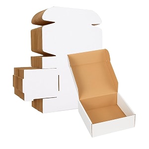 bonkaso 3 ply white flap corrugated boxes for packaging  434x434x1534 pack of 25  cardboard packing box for shipping moving amp storage  cartons for courier amp goods transportation