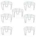 Premium BonKaso Round Anti-Rust Metal Plant Stand Set (Pack of 7) - Stylish White Stands for Indoor, Outdoor, and Balcony Use