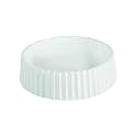 BonKaso White Ceramic Table Top Wash Basin | Round Countertop Vessel Sink | 15 x 15 x 4.6 Inch Compact Vanity Basin | Glossy Finish Modern Bathroom Sink