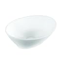 BonKaso White Ceramic Table Top Wash Basin | Oval Countertop Vessel Sink | 15.3 x 13 x 6.2 Inch Compact Vanity Basin | Glossy Finish Modern Bathroom Sink