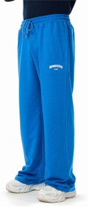 Bonkers Corner Men Solid Blue Track Pants