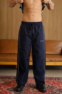 Bonkers Corner Solid Men Blue Track Pants